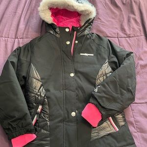 Black and hot pink zeroxposur winter coat